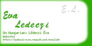 eva ledeczi business card