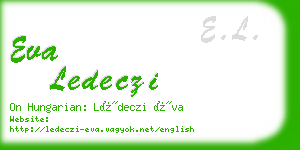 eva ledeczi business card
